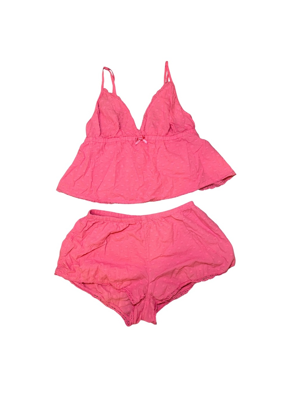 wild fable Pink Lace-Trim Camisole & Shorts Sleep Set